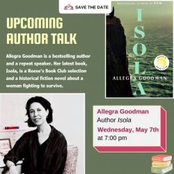 ALLEGRA GOODMAN is coming MAY 7th thumbnail