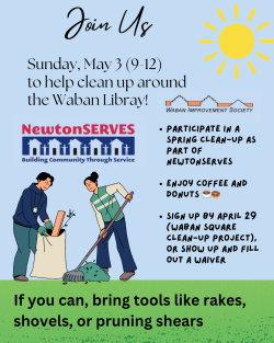 HELP Clean up Waban on May 3rd thumbnail