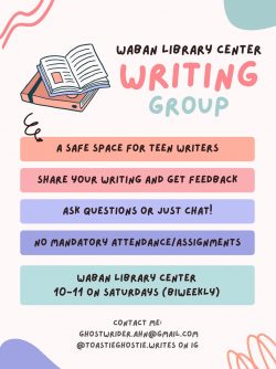 TEEN WRITING GROUP!! thumbnail