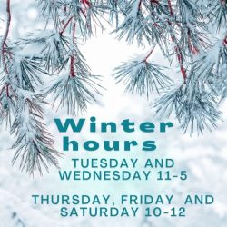 WINTER HOURS!! thumbnail